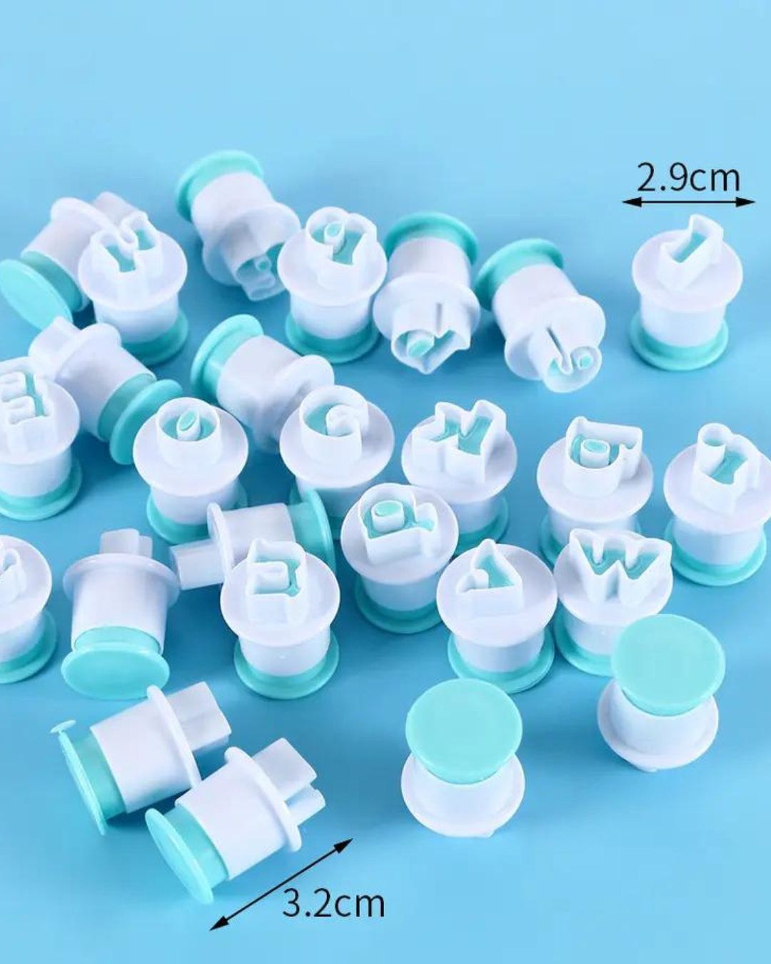 Retro Font, Fondant Letter/Number Stamps